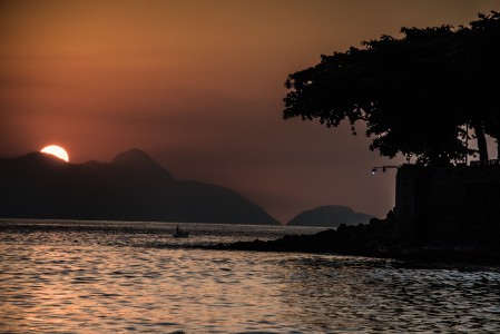 Early morning sunrise at Copacabana Beach in Rio de Janeiro. This is a beautiful beach, with a unique personality. A must see for everybody's "bucket list."